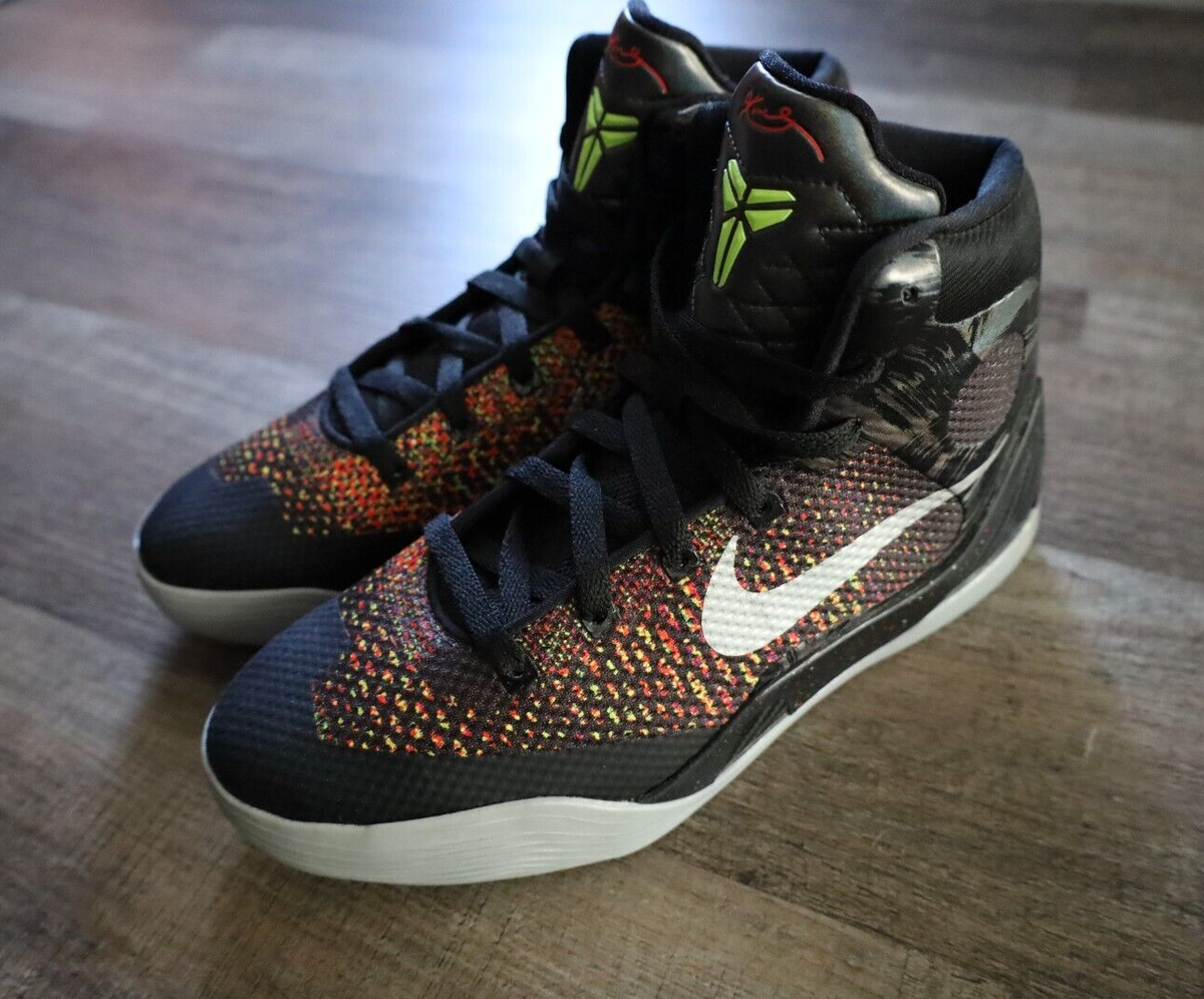 Nike Kobe 9 IX Elite Masterpiece GS Size 7 Black Multicolor 2014