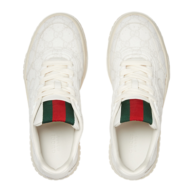 【美品】GUCCI グッチ ウエスタン調 デッキシューズ 27cm (表記42) Size 7 - Gucci Re-Web Sneaker GG Canvas - Beige White W for sale