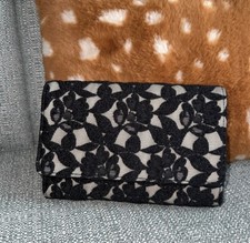 Neiman Marcus Floral Lace Clutch Bag