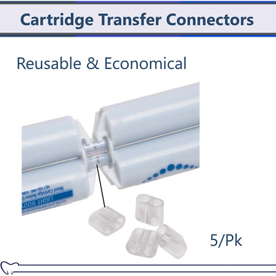 Dental VPS Iimpression Material Refill Ease Cartridge Transfer Connectors 5/Pack