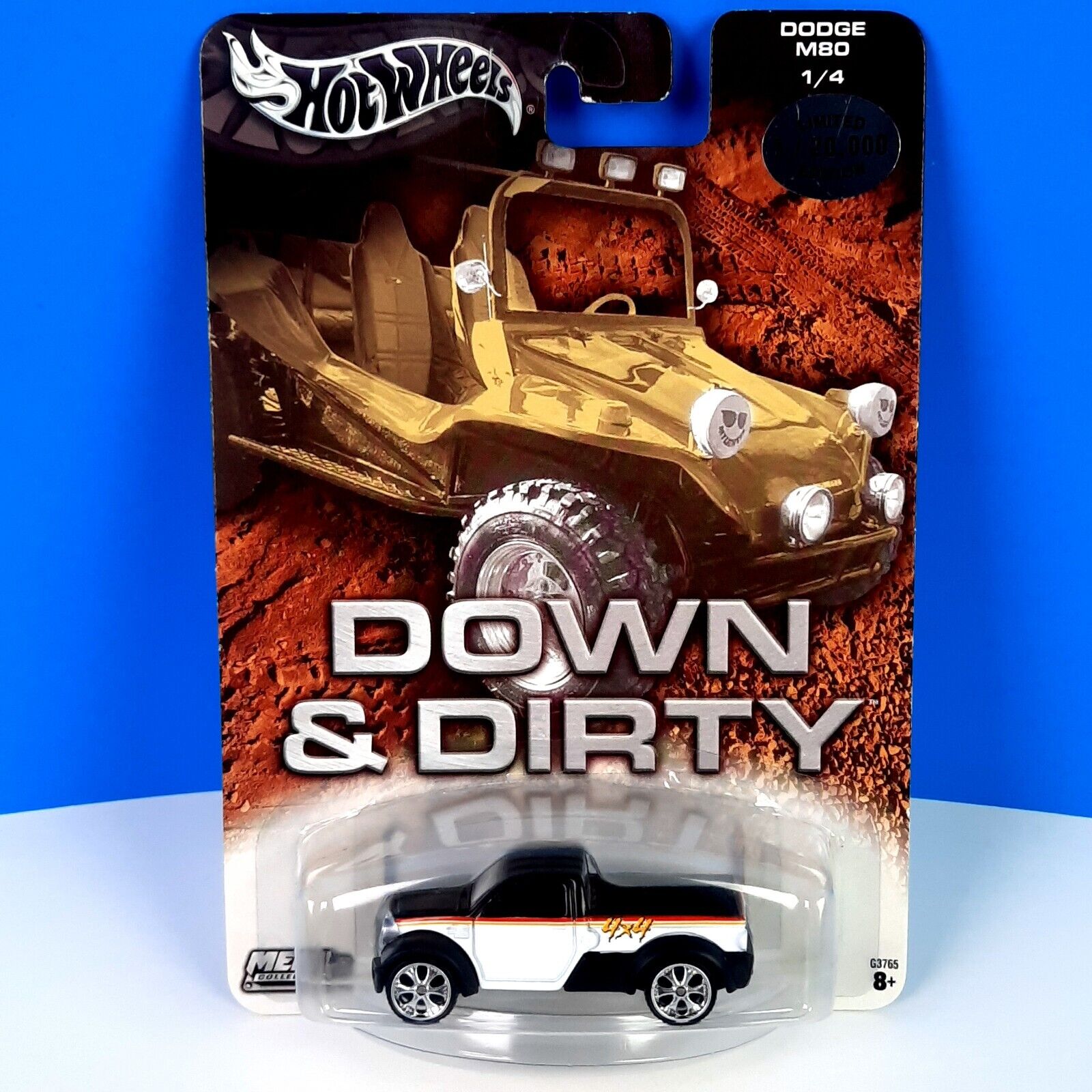 Hot Wheels Dodge M80 White Down & Dirty 2004  Tear Drop Blings  Limited Edition