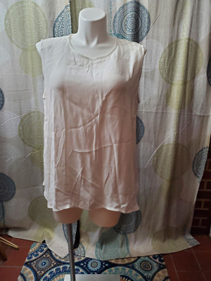 NWT Violet + Claire White Sleeveless Blouse w/ Sheer Detail (3X) Plus Size