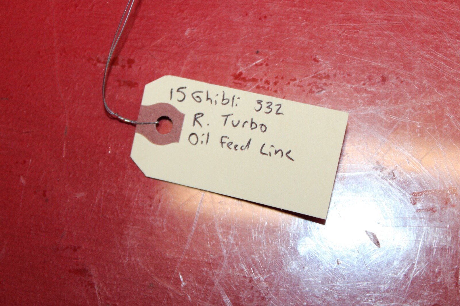 2014-2019 MASERATI GHIBLI M157 OEM RIGHT SIDE TURBO OIL DELIVERY FEED PIPE LINE
