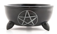 Specksteinschale Pentagramm ø 12 Cm Handarbeit RäUcherschale RäUchergefäß