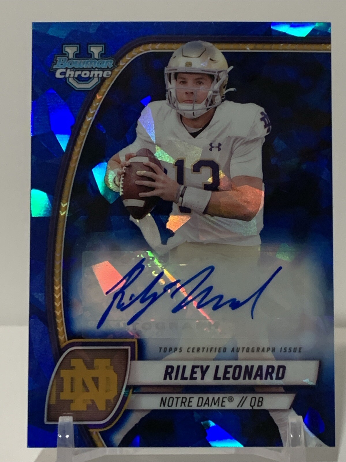 2024 Bowman U Chrome SAPPHIRE - AUTO #PA-RLE Riley Leonard