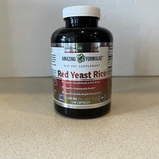 Amazing Formulas Red Yeast Rice Dietary Support Supplement - 240 Capsules 04/26