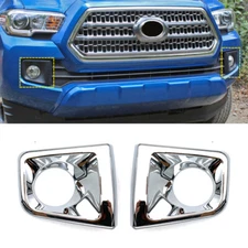 ABS Chrome Front Fog Lamp Light Cover Trim Fit for Toyota Tacoma 2016-2019