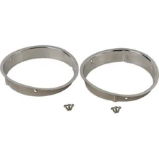 Kentrol 30543 Headlight Bezels Pair For Wrangler TJ Polished Silver 97-06