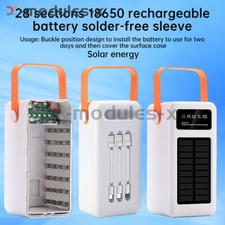 DIY Solar 28 Cells 18650 Battery Case 22.5W Fast-charging Mobile Power Bank Kit