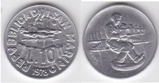 San Marino - 10 Lire 1978 aUNC Work Lemberg-Zp