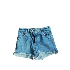 Abercrombie  Fitch The 4" Mom Short High Rise Blue Distressed Denim Shorts 27 4