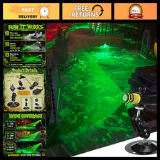 Green Laser Halloween Module with Timer - Spooky Light Show Effect, 1 Pack