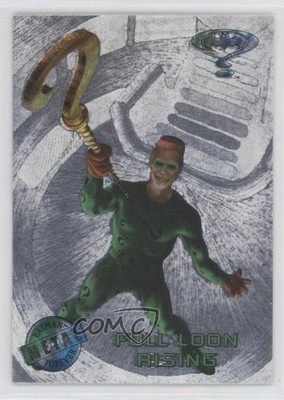 1995 Fleer Metal Batman Forever Silver Flasher Riddler Full Loon Rising #18 0c41