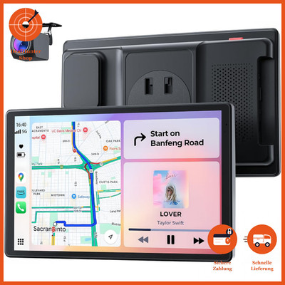 Carplay Display 8 Zoll 1440x900 HD Tragbar Mit Magnetischer Halterung GPS