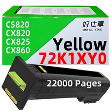72K1XY0 Yellow Toner Cartridge Compatible for Lexmark CS820 CX820 CX825 CX860