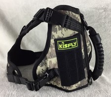Kisfly Dog Tactical Harness Camo Reflective Adjustable Gear for Training - Small