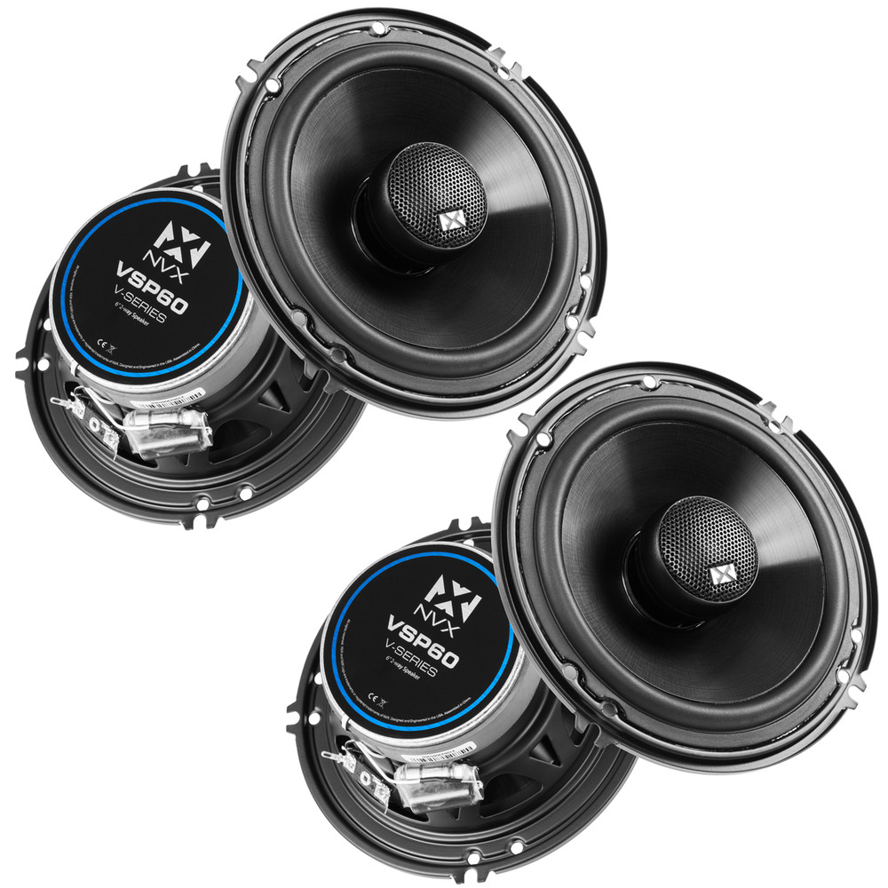 2 Pairs NVX VSP60 400W RMS 6 V-Series 2-Way Coaxial Car Speakers 2649000₽