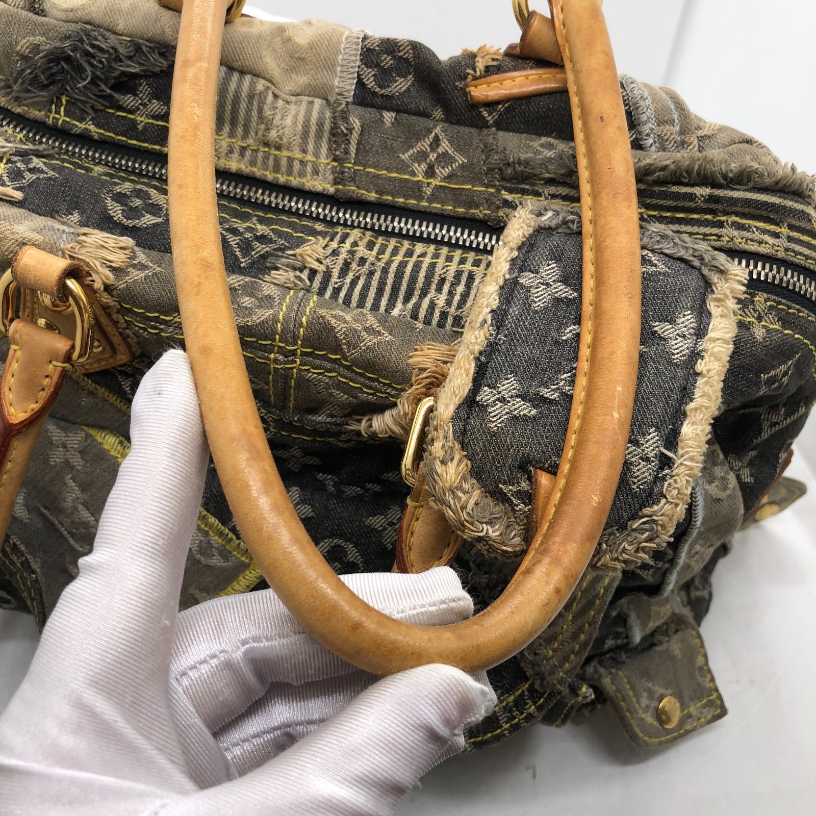 LOUIS VUITTON Monogram Denim Patchwork Speedy Bag… - image 19