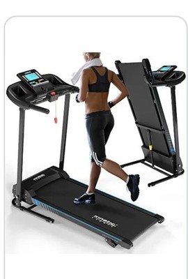 Laufband elektrisch 10 km/h LCD-Display Klappbar+Pulsgurt Kinetic Sports KSTP100