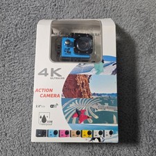 MOLottery Action Camera Blue 4K Ultra HD WiFi 30M Waterproof Case Kit