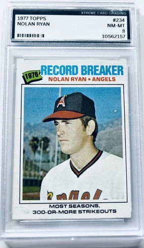 Nolan Ryan Graded Nm-Mt 8. 1977 Topps - Nolan Ryan #234