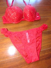 VICTORIA'S SECRET ~ NWT! 34B 36A M ~ Push-UP Bra DREAM ANGELS Lace Panty SET c60
