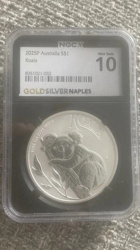 2025-P $1 Australian Silver Koala NGC MS70 (MS10) Australia 1oz Silver Top Pop!