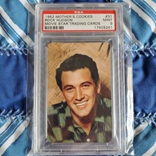 1952-53 Pop 1 PSA 9 Rock Hudson MINT Mother's Cookies Movie Star Trading Cards 