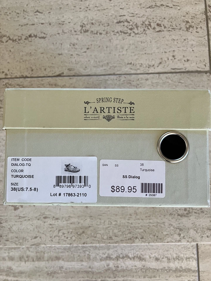 Spring Step L’Artiste Women’s Dialog Strap Sandal Size 38  NEW NWBox - Image 2 of 3