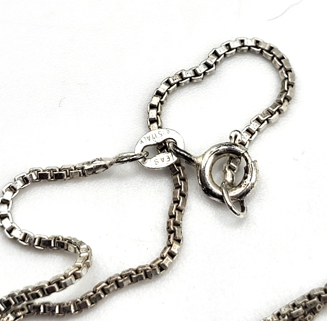 Lapis Silver Triangular Pendant Necklace Sterling… - image 4