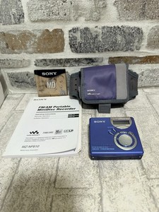 Sony MZ-NF610 Type S Net MD MiniDisc Walkman Portable Player Blue Tested