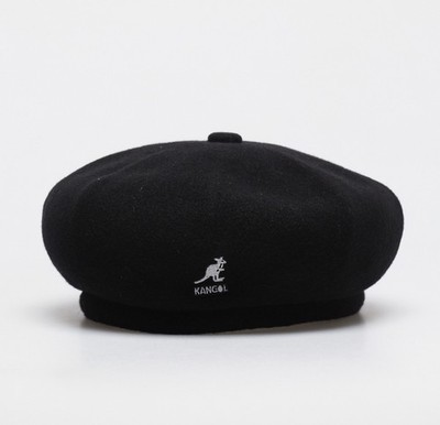 Neu! KANGOL Wool Jax Baskenmütze schwarz K3107ST Größe M