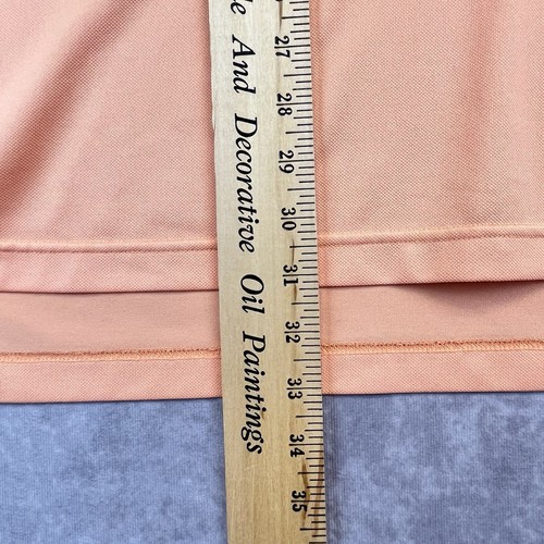 Peter Millar Summer Comfort Shirt Mens XL Golf Performance Polo Peach Logo Travl - Picture 7 of 7