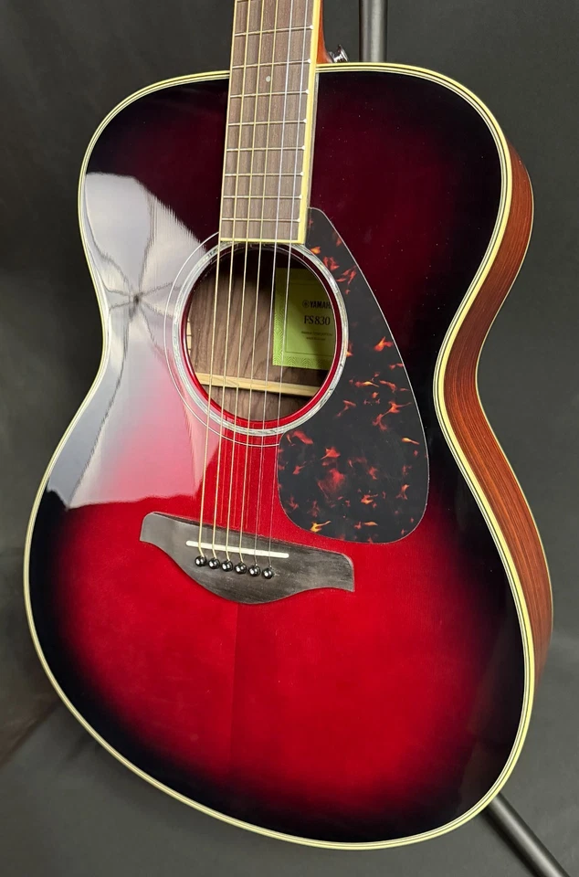 Yamaha FS830DSR Spruce Top Folk Acoustic Guitar Dusk Sun Red - Image 4 of 4