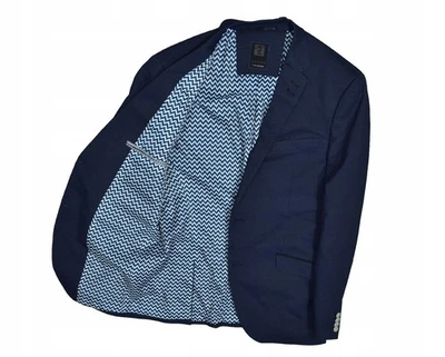 CALAMAR Maßgeschneiderte Herrenjacke in Marineblau aus gemischtem Material 50 - Bild 1 von 4