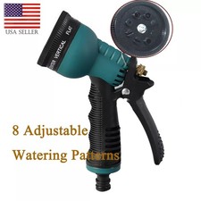 Garden Hose Nozzle Spray Nozzle Heavy Duty High Pressure Leak Proof 8-Pattern US