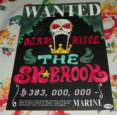 Ian Sinclair Brook One Piece Signed Wanted Poster 11 1/2 x 16 Auto JSA