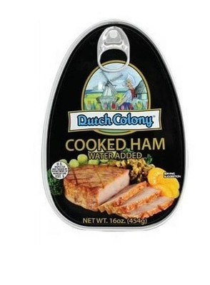 Dutch Colony Cooked Canned Ham 16oz Picnic Sandwich Meat 3 Pack Equals 48oz New