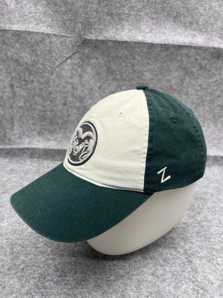 Colorado State Rams Zephyr Hat Cap Strap Back Adult Green White 100% Cotton NCAA - Image 4 of 4