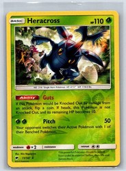 Heracross 11/147 Reverse Holo Burning Shadows