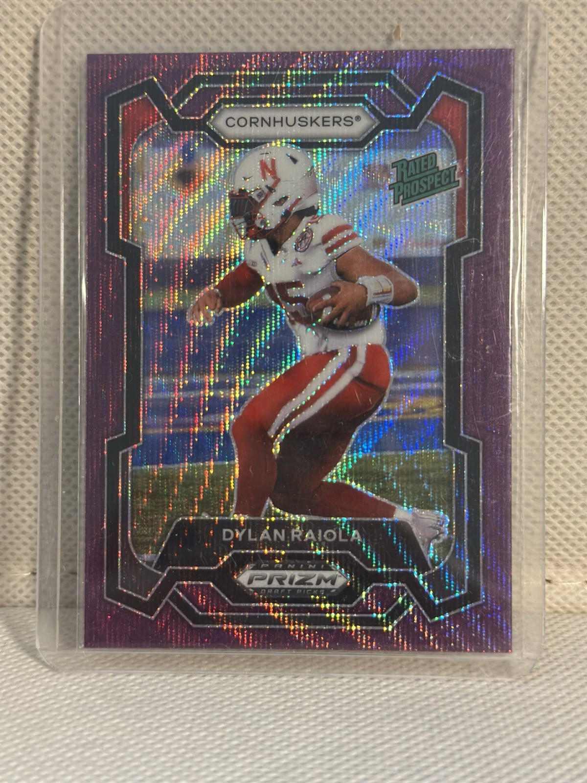 2024 Panini Prizm Draft Picks - Dylan Raiola #194 Purple Wave Prizm (RC)