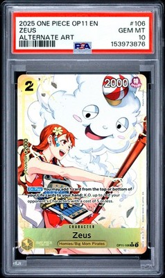 2025 ONE PIECE OP11-A FIST OF DIVINE SPEED ALTERNATE ART #106 ZEUS 