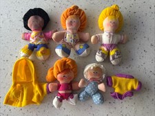 Vintage 1987 Fisher Price Smooshees Cuddlers Lot 5 Boy Girl Baby 2 Clothes 80s