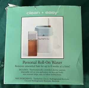 Clean + Easy Personal Roll-On Waxer Kit  Easy Hair Removal At Home Waxing