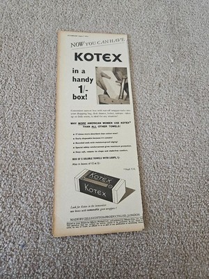 TBOOKL18 ZEITSCHRIFTENWERBUNG 11X4'' KOTEX - BINDEN 