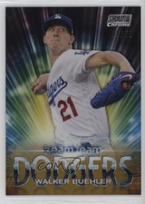 2020 Topps Stadium Club Chrome Beam Team Gold Refractor 2/50 Walker Buehler 8yo