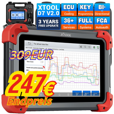 2026 XTOOL D7 Profi KFZ OBD2 Diagnosegerät Scanner ECU Codierung ALLE System FCA