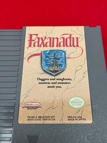 NES FAXANADU w BOX MANUAL FOAM NICE LABEL SHINEY BOX TESTED WORKING