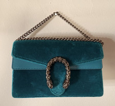 Gucci Dionysus borsa a tracolla turchese velluto/pelle cinghia a catena argento 476432