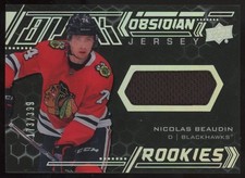2020-21 SPx Black Obsidian Rookies Jersey Nicolas Beaudin RC /399 #ORJ-NB